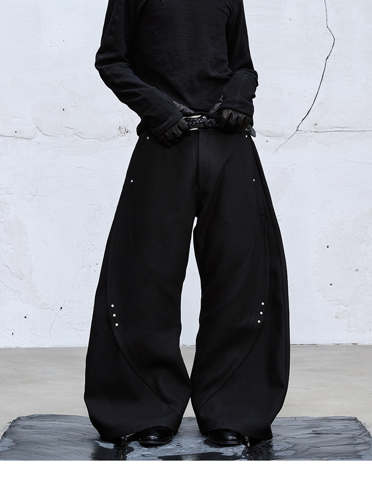スラックス EMMA CLOTHES スラックス TRストレッチスーツ地 ストレート 1